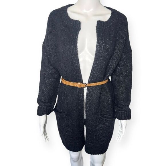 Juicy Couture Cardigan Women's XS Alpaca Wool Blue Knit Chunky City Sweater - Picture 10 of 10